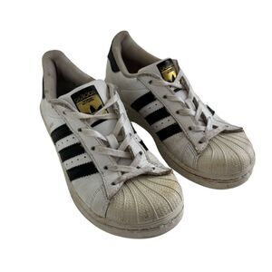 Adidas Original Superstars Ortholite Black and White Girls Size 1 Youth